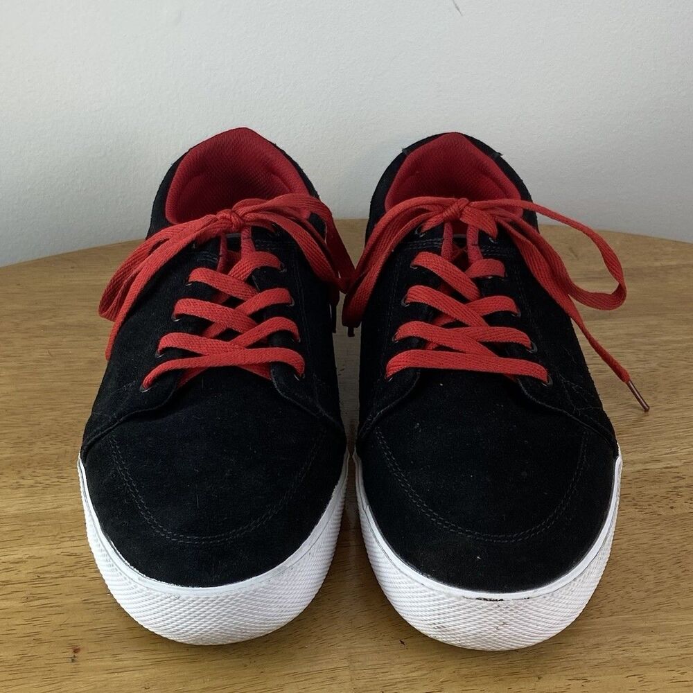 Globe All Day Comfort Mens Black Suede Skate Shoes Shockbed Size 11.5